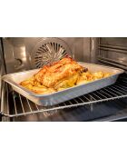 Plat à rôtir antiadhésif argenté - 41 cmx28,5 cm - 41x28x5 cm