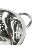 Zilverkleurig roestvrijstalen vergiet - 24,1x29,5x9,9 cm