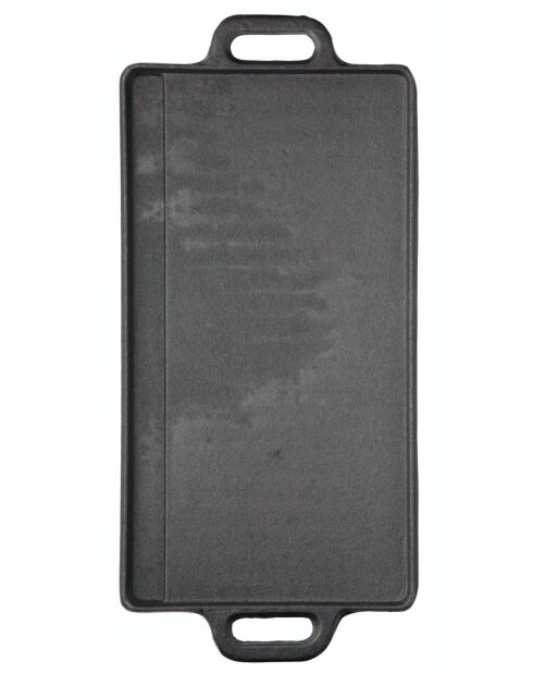 Plancha Deluxe de hierro fundido gris - 45,5x23x2 cm