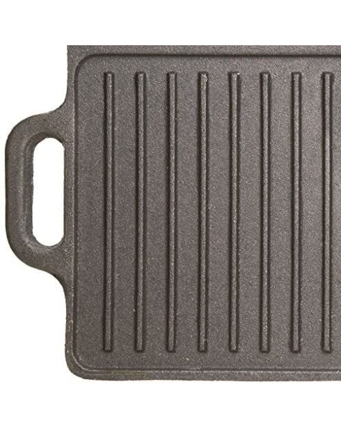 Plancha Deluxe de hierro fundido gris - 45,5x23x2 cm