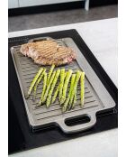 Plancha Deluxe de hierro fundido gris - 45,5x23x2 cm