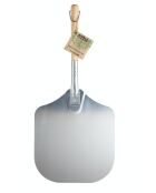 Pelle à pizza traditionnelle italienne « World of Flavours », argenté – 63x30,7x3 cm