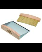 Houten schep en tafelborstel - 16x11x4 cm