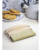 Houten schep en tafelborstel - 16x11x4 cm