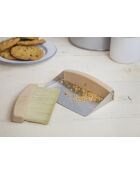 Houten schep en tafelborstel - 16x11x4 cm