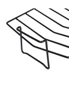 Grille de rôtissage antiadhésive gris - 32.1x21.8x9.8 cm