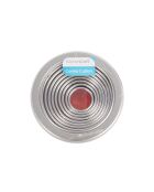 Ausstechform mit elf Flöten und Aufbewahrungsbox aus grauem Metall — 10,2 x 10,2 x 3,4 cm