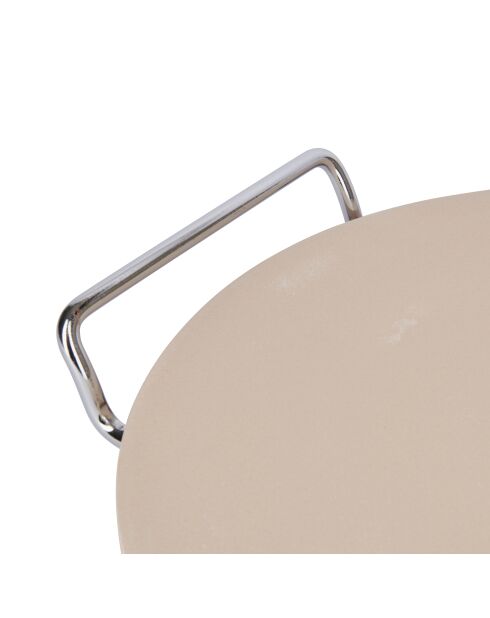 Pizzastein aus Gusseisen 27 cm, schwarzer Stahl - 30x28x0,5 cm