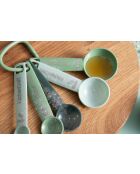 Set van 12 stuks voor het mengen en meten van groen/blauw - 24x29x14 cm