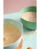 Set van 12 stuks voor het mengen en meten van groen/blauw - 24x29x14 cm