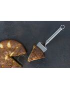 Professionele ovale zilveren taartschep van roestvrij staal - 26x5,7x2,7 cm