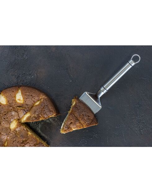 Professionele ovale zilveren taartschep van roestvrij staal - 26x5,7x2,7 cm