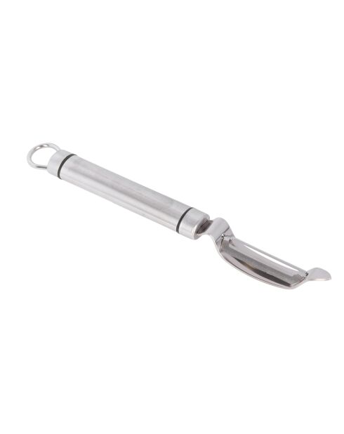 Pelapatate professionale girevole con manico ovale argentato - 21,3x1,7x2,7 cm