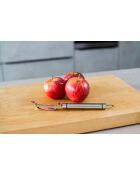 Pelapatate professionale girevole con manico ovale argentato - 21,3x1,7x2,7 cm