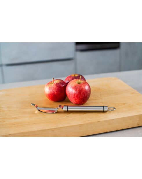 Pelapatate professionale girevole con manico ovale argentato - 21,3x1,7x2,7 cm