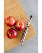 Pelapatate professionale girevole con manico ovale argentato - 21,3x1,7x2,7 cm