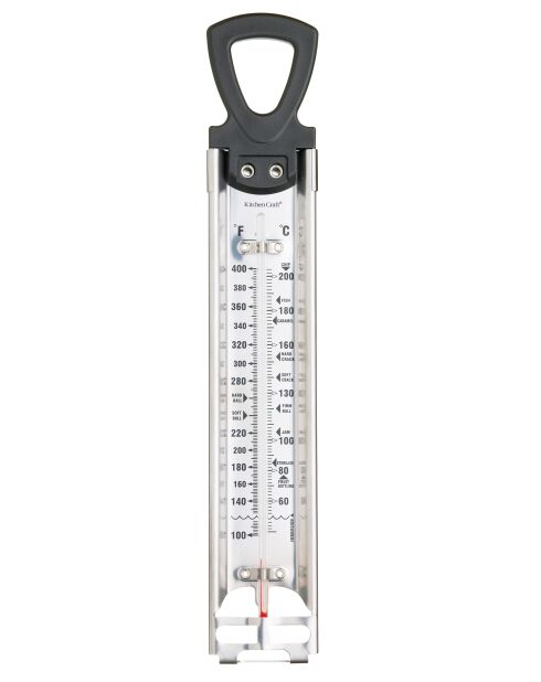 Luxuriöses hausgemachtes silbernes Küchenthermometer — 0,5 x 5,5 x 30,5 cm