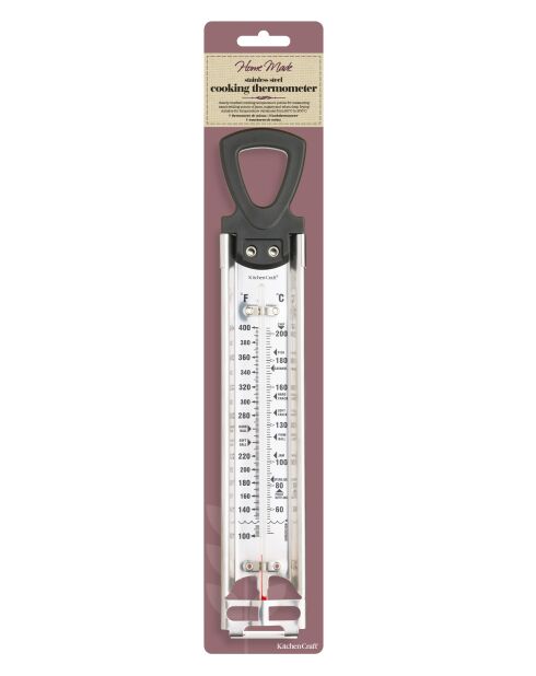 Luxuriöses hausgemachtes silbernes Küchenthermometer — 0,5 x 5,5 x 30,5 cm