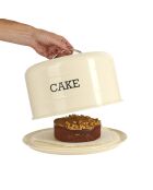 Caja para tartas curva color crema envejecida - 29x29x17 cm