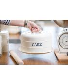 Caja para tartas curva color crema envejecida - 29x29x17 cm