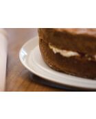 Caja para tartas curva color crema envejecida - 29x29x17 cm