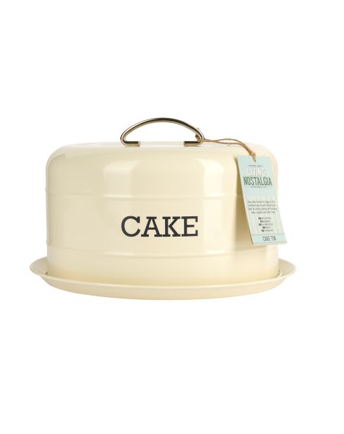 Caja para tartas curva color crema envejecida - 29x29x17 cm