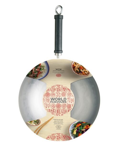 Wok World of Flavours Oriental glad grijs - 50x30,8x8,1 cm