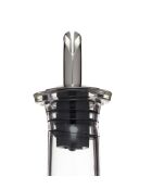 Bottiglia per olio piramidale in vetro italiano «World of Flavors», trasparente — 6x6x25 cm