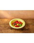 Big Love Super gelbes Tafelset aus Steinzeug, 34 x 34 x 5 cm