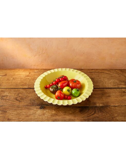 Servizio da tavola Big Love Super in gres giallo - 34x34x5 cm