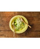 Big Love Super gelbes Tafelset aus Steinzeug, 34 x 34 x 5 cm