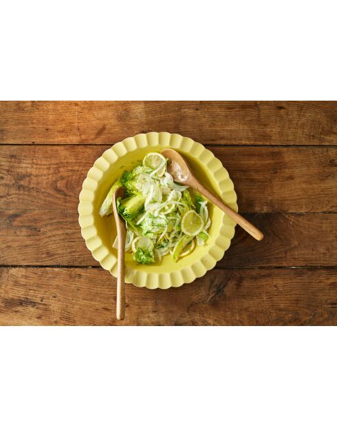 Servizio da tavola Big Love Super in gres giallo - 34x34x5 cm