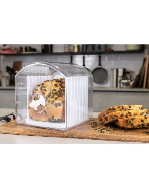 Scatola porta pane trasparente estensibile - 21x19x19 cm