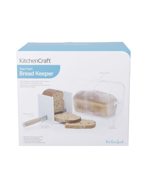 Scatola porta pane trasparente estensibile - 21x19x19 cm