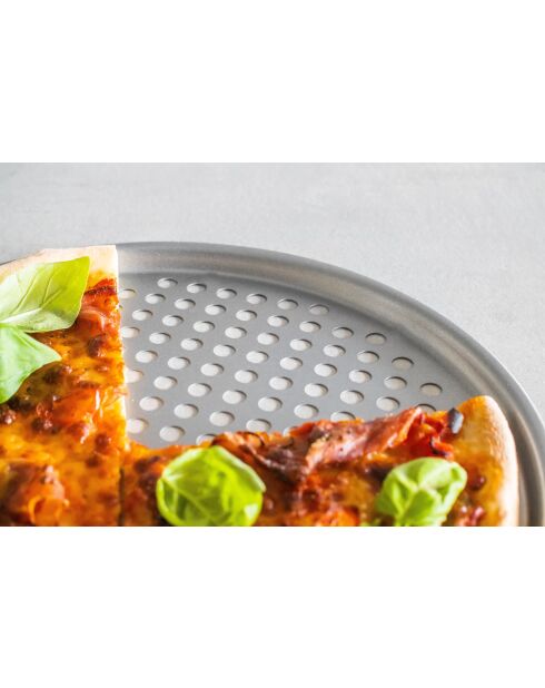 Plaque croustillante antiadhésive gris - 33x33x1.2 cm