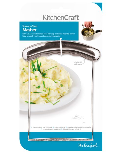 Presse-purée argenté - 8.5x11.2x16 cm