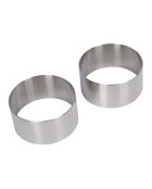 Set van twee zilveren kookringen - 7x7x3,5 cm