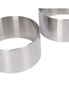 Set van twee zilveren kookringen - 7x7x3,5 cm