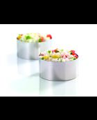 Set van twee zilveren kookringen - 7x7x3,5 cm