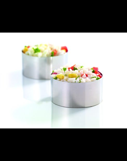 Set van twee zilveren kookringen - 7x7x3,5 cm