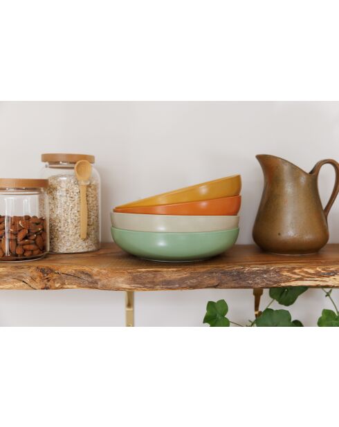 4 ciotole per pasta multicolori - 21,5x21,5x10,2 cm