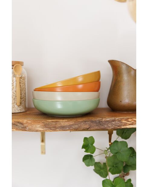 4 ciotole per pasta multicolori - 21,5x21,5x10,2 cm