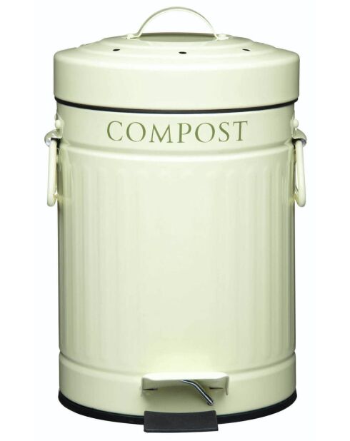 Contenedor de abono con pedal - 21,5 x 17,5 x 27 cm
