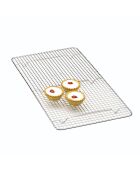 Grille  de refroidissement oblong chromé pour gâteaux argentée - 45.5x26x1.5 cm