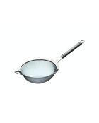 Colador ovalado profesional con mango plateado - 35,7x18x8 cm