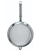 Colador ovalado profesional con mango plateado - 35,7x18x8 cm