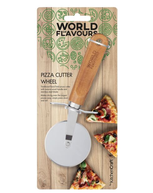 Coupe-pizza italien « World of Flavours », crème – 19x6,6x2,4 cm