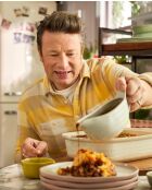 Set van 4 Big Love Perfect borden, antiek crème en roze - 27x27x6 cm