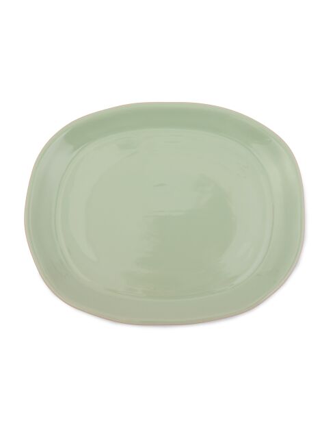 Piatto da portata verde Big Love Feast - 41x33x4 cm