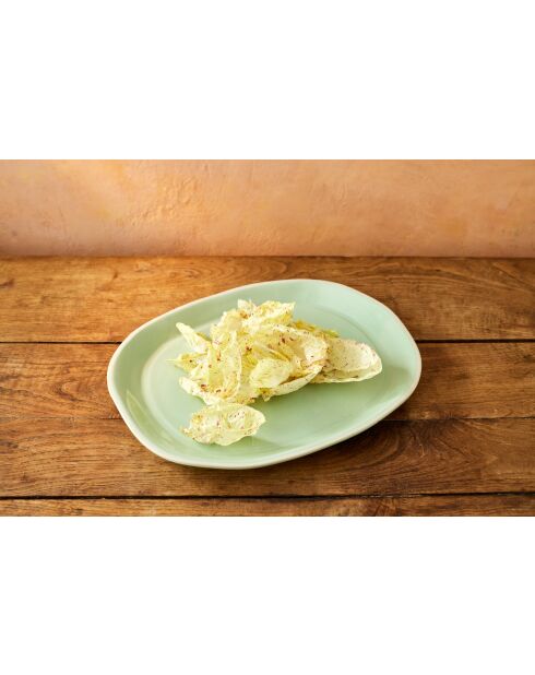 Piatto da portata verde Big Love Feast - 41x33x4 cm